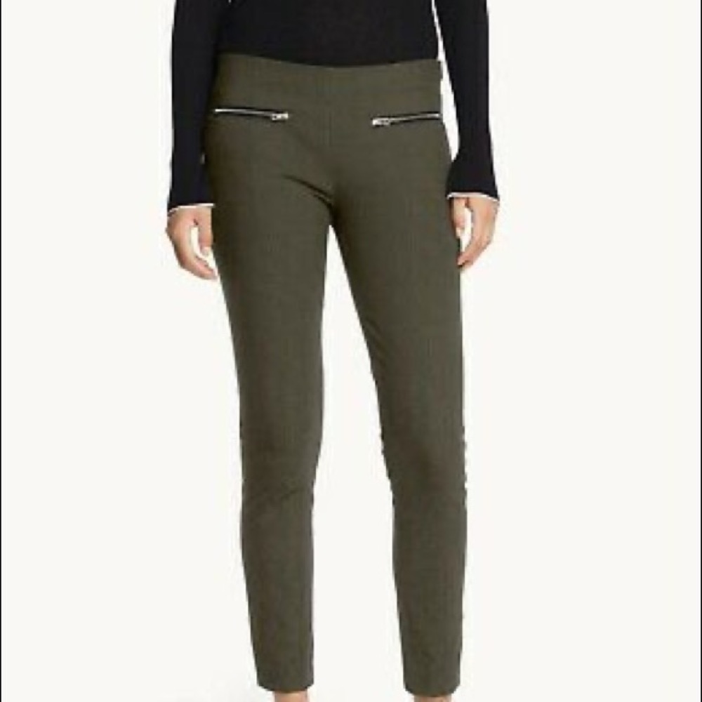 LIKE NEW Club Monaco grayish green pants with front Zippers